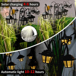 lanterne solaire vintage métal noir verre dépoli guirlande lumineuse jardinextérieur led étanche ip65