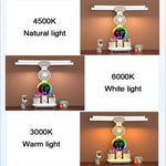 lampe rechargeable led moderne horloge ventilateur blanc multifonctionnelle tasses stylos rubik cube figurine chien