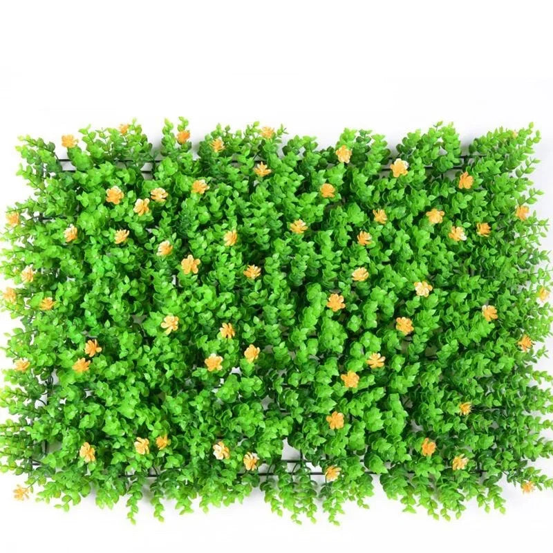 plantes artificielles murales herbe feuilles fleurs vertes decoration exterieur naturelle accrochable 40x60cm