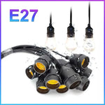 support lampe e27 noir moderne vis pvc ip67 220v 4a 10cm 20cm 30cm 50cm