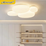 plafonnier led moderne minimaliste acrylique blanc fixation circulaire ovale éclairage quotidien contemporain