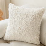 coussins nordiques peluche solides couleurs neutres motif abstraits contemporains maison voiture