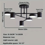 lampe suspendue moderne noire éclairage quotidien ampoules led 90 260v toucher interrupteur 56cm 30cm