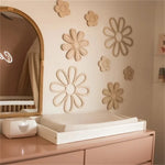 décorations murales fleurs bois décor enfant floral bohème motifs floraux textures naturelles