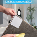tapis autocollants blancs texture linéaire moderne adhésif salle bain réutilisable pièces pièces