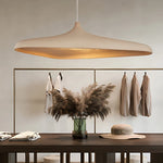 suspension lumineuse moderne beige texture rugueuse fixation opacité salon chambre