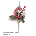 décoration noël bouquet feuilles vertes baies rouges cône pin boule rouge translucideextérieur saisonnier