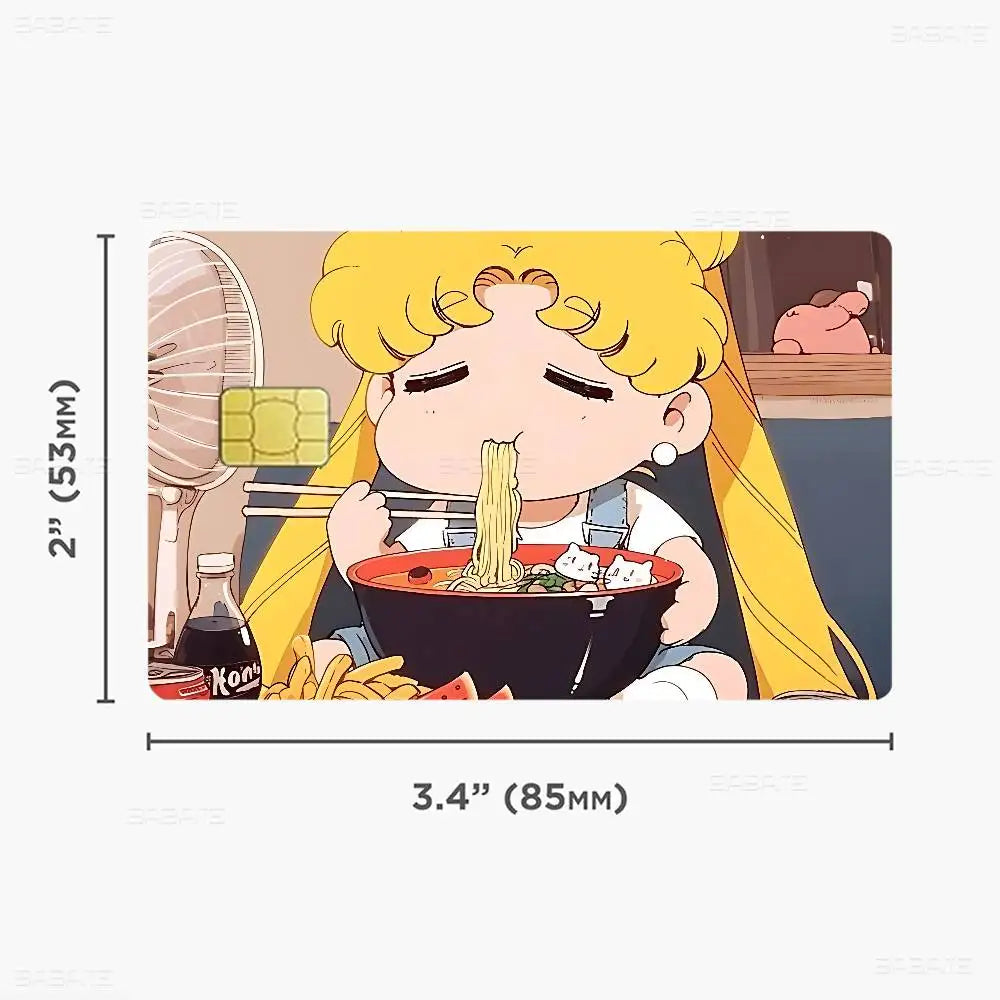 étiquettes carte bancaire stickers dessins animés personnages mignons adhésifs réutilisables waterproof classiques cartes credit