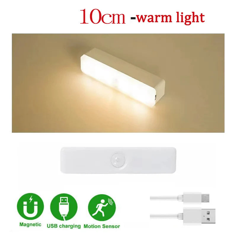 lampe led rechargeable aimantée détecteur mouvement 50cm 30cm 20cm 10cm blanc moderne autonomie