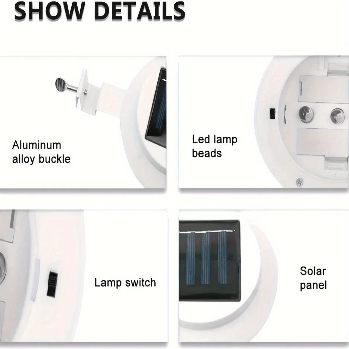 lampe solaire gouttière blanc moderne clips panneau solaire led interrupteurextérieur 2492000lm
