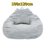 coussin sol sans rembourrage tissu moderne bleu gris jaune violet marron 100x120cm zip sac