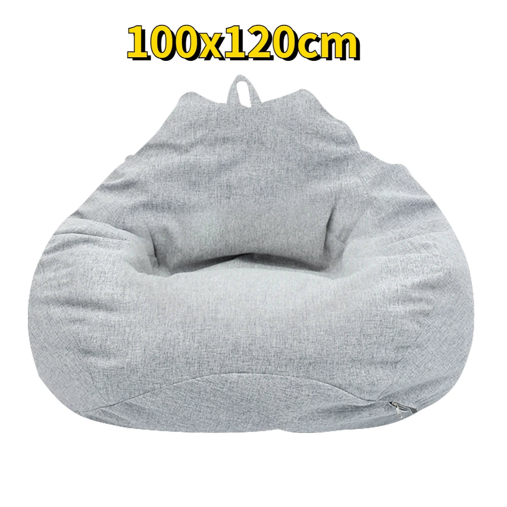 coussin sol sans rembourrage tissu moderne bleu gris jaune violet marron 100x120cm zip sac