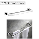 accessoires salle bain chrome modernes porte serviettes mural vis fixés ensemble quincailleries