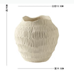 vase moderne céramique blanc rayures horizontales opacité fait main décoration maison