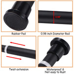tige tension noire acier inoxydable moderne respectueuse environnement sans perçage salle bain placard fenêtre