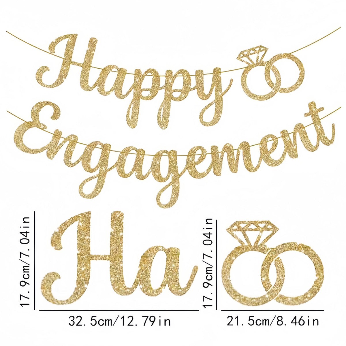 guirlande juste married blanc argenté lettres relief coeurs occasion mariage anniversaire festive suspension okolets