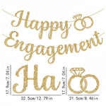 guirlande juste married blanc argenté lettres relief coeurs occasion mariage anniversaire festive suspension okolets