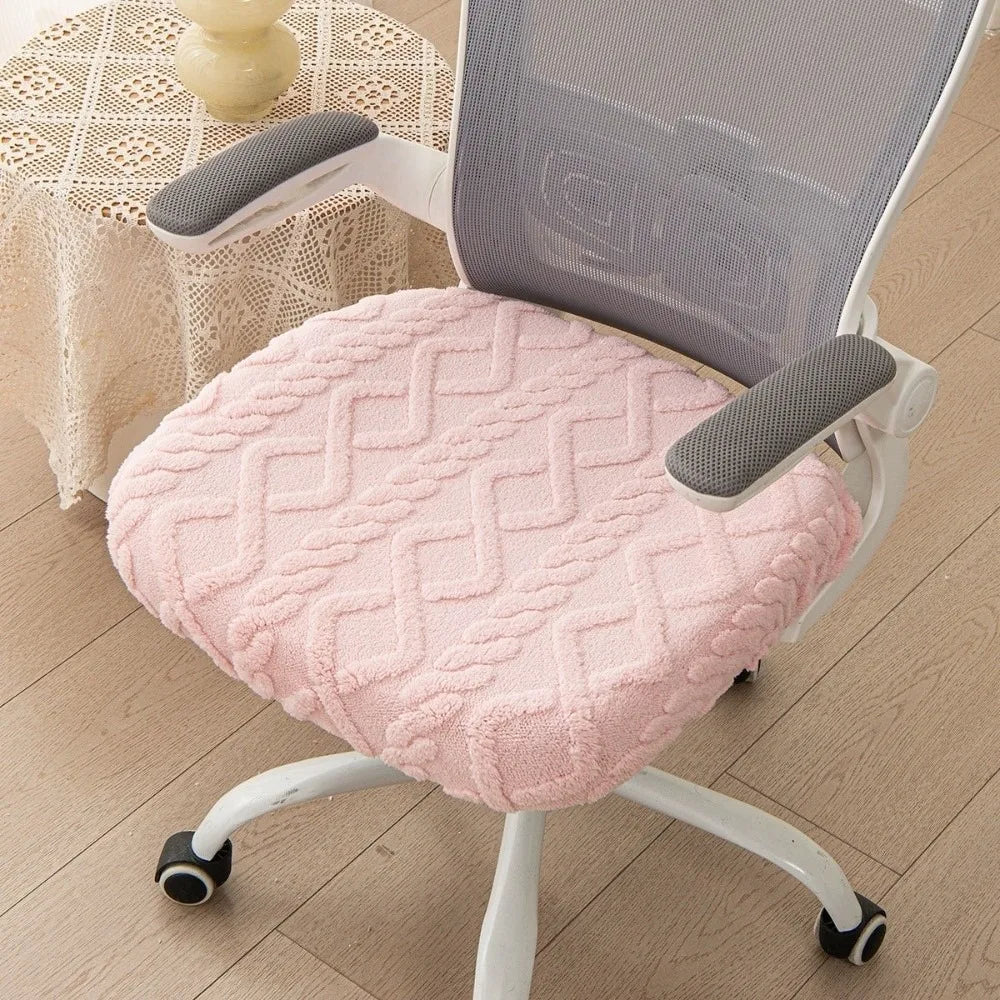 coussin chaise moderne zigzag bleu clair gris vert pastel polyester antidérapant extensible