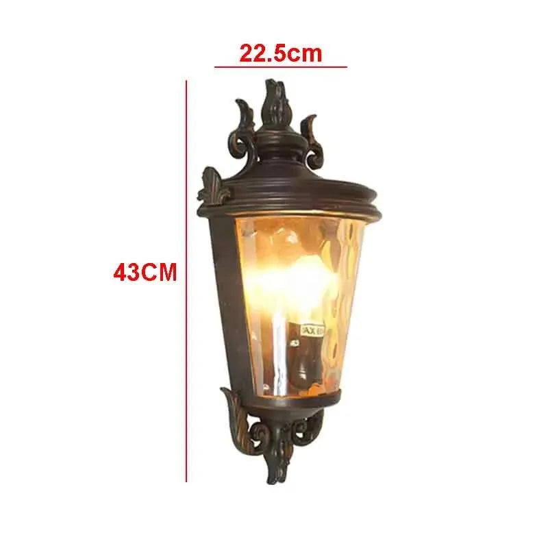lampe murale bronze ornements sculptés verre translucide classique fixations muralesextérieur hydrofuge LED