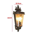 lampe murale bronze ornements sculptés verre translucide classique fixations muralesextérieur hydrofuge LED