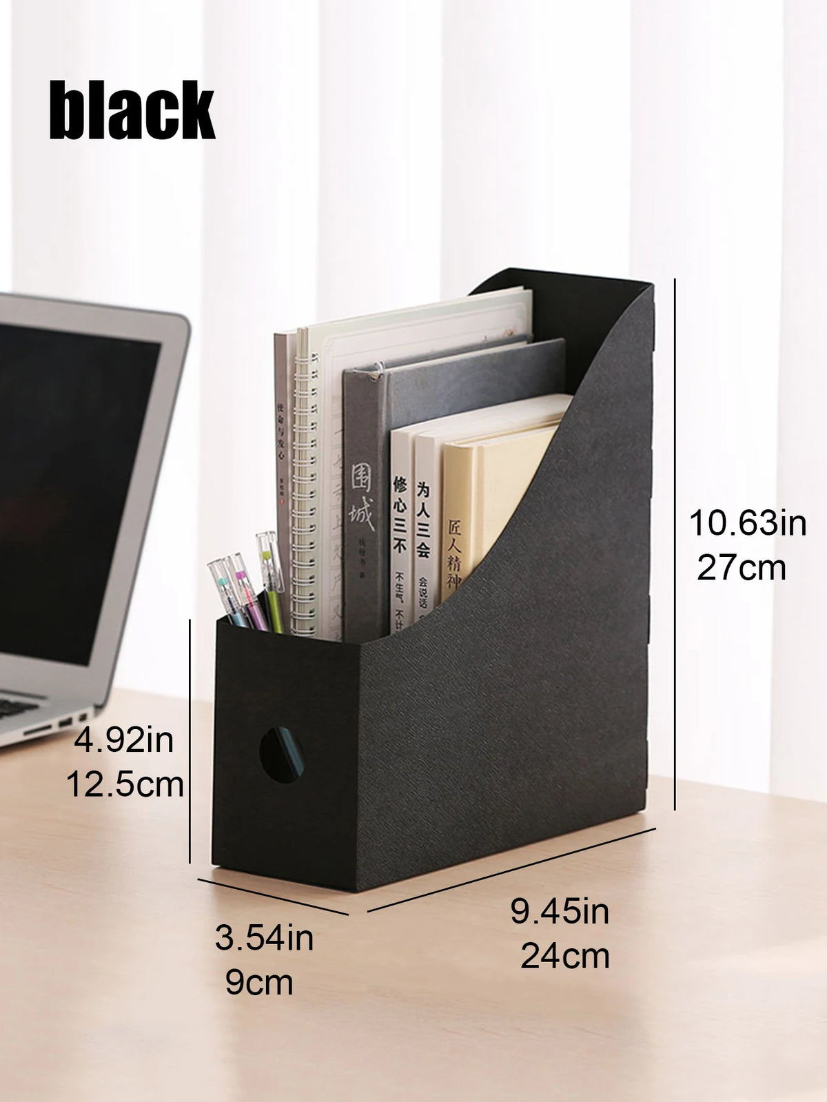 organisateur livres documents plateau plastique couleur beige noir minimaliste modernes snap fit