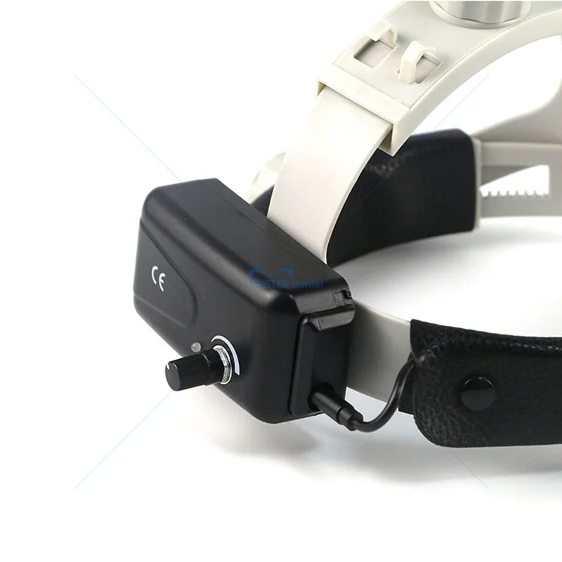 loupe tête lampe led réglable batterie lithium ceinture ajustable moderne opacité simili cuir blanc