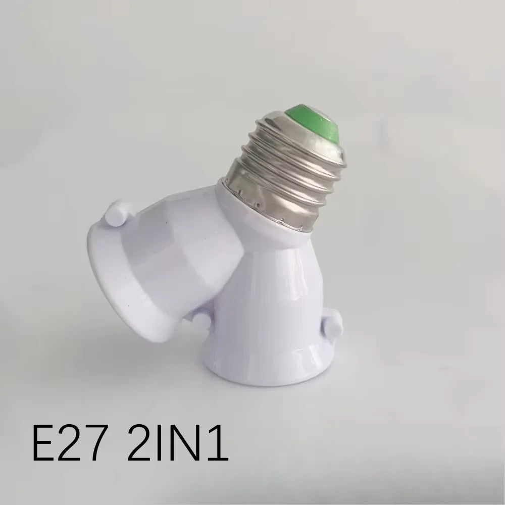 adaptateur culot e27 blanc moderne adhésif extension lampe deux têtes abs métal certification