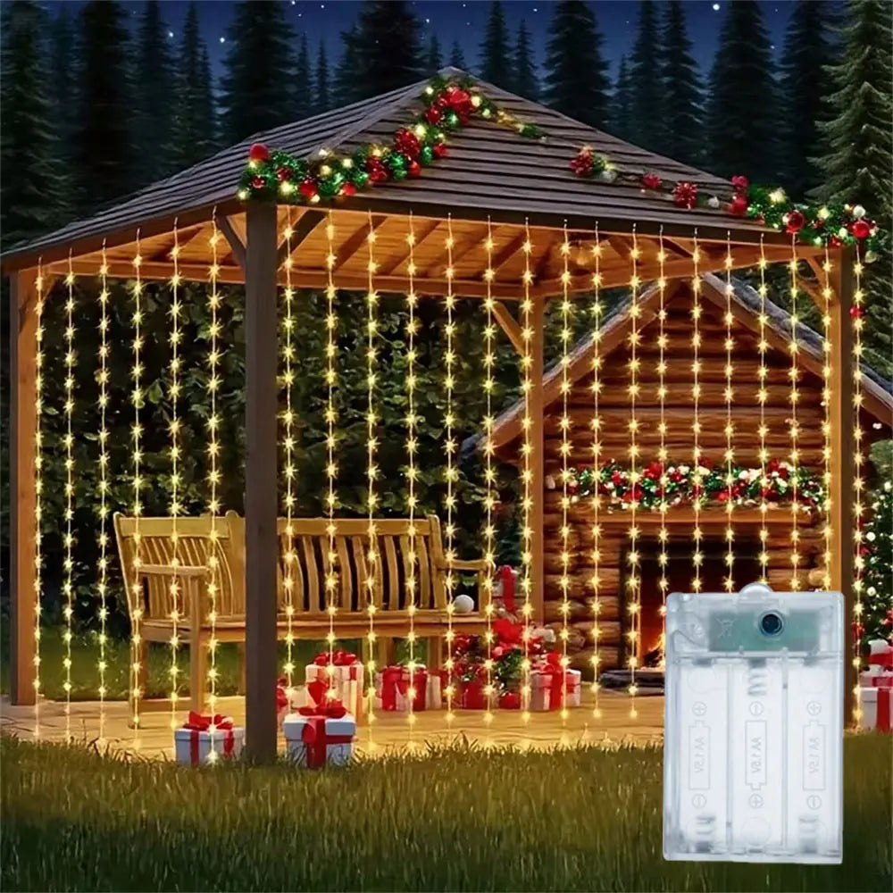 rideau lumineux led multicolore 3m 3m 300 leds occasion noel anniversaire mariage