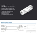 contrôleur led sans fil zones gradateur tactile noir blanc modernes 24v 36v