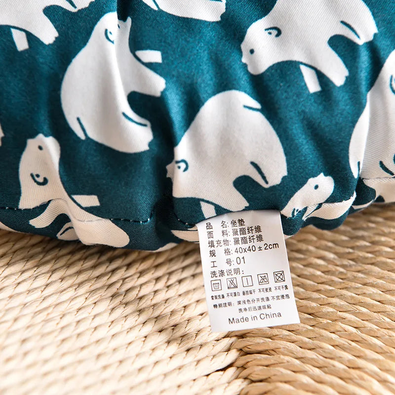 Coussin rond en coton bourgogne pour baie vitrée décoration intérieure