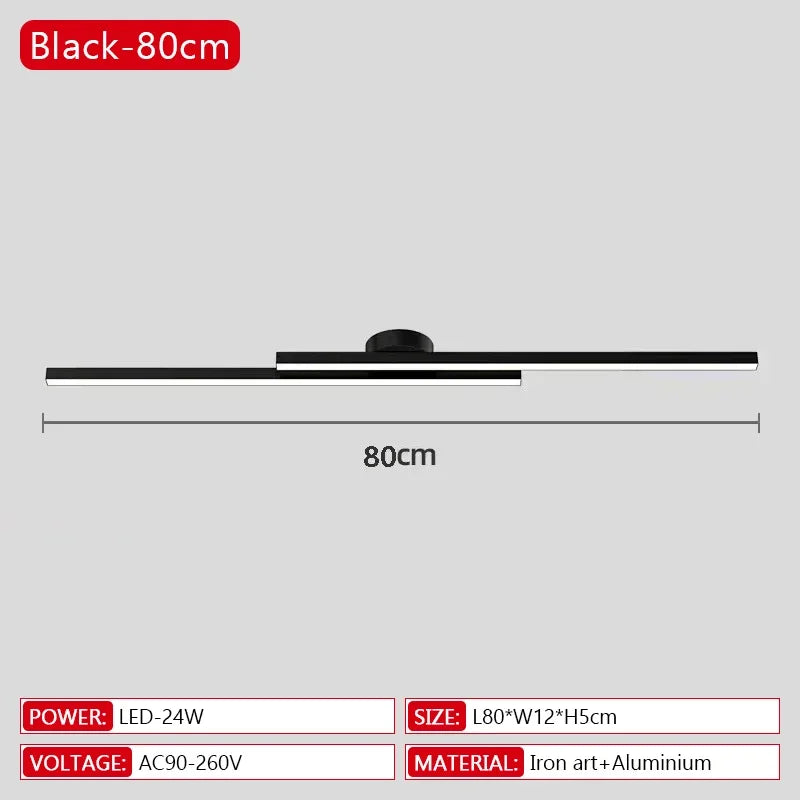 lampe murale moderne led noir or minimaliste surface