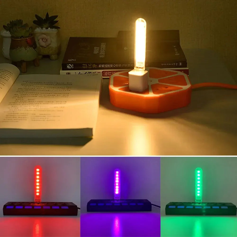 lampe led veilleuse usb multiple couleurs moderne adhésive chambre blanc rouge vert bleu violet