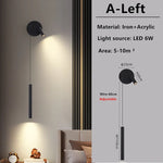 lampe murale moderne minimaliste noir éclairage quotidien fixée mur led chambre salon