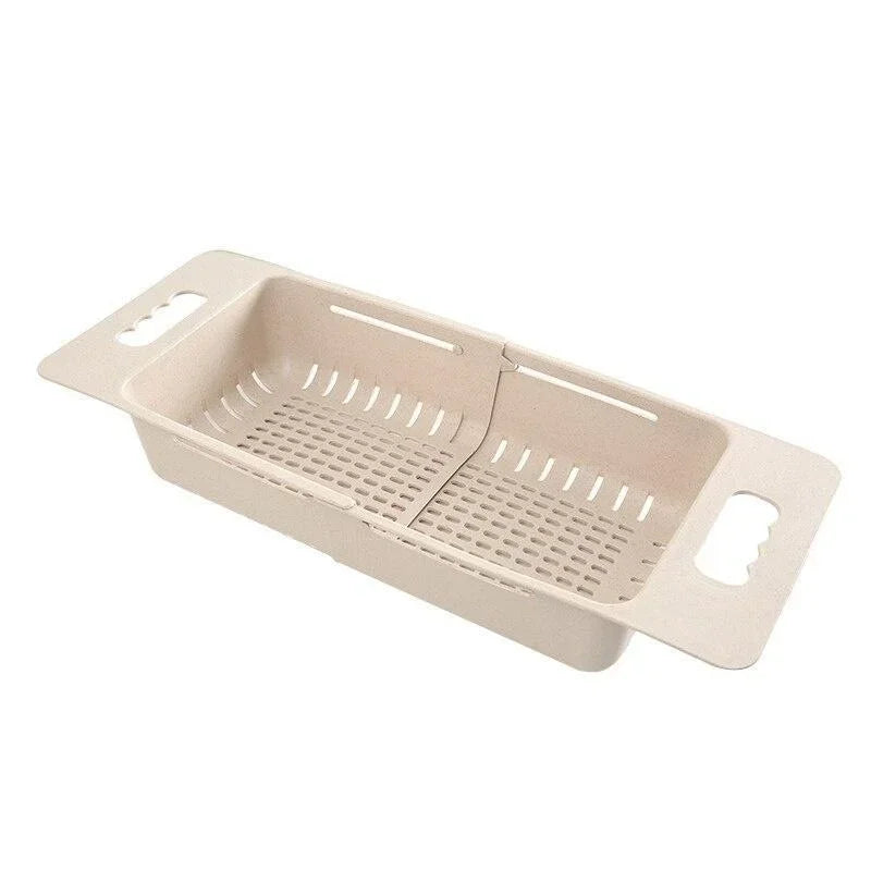 panier drainage rétractable bleu perforé moderne rangement vaisselle gants savon brosse