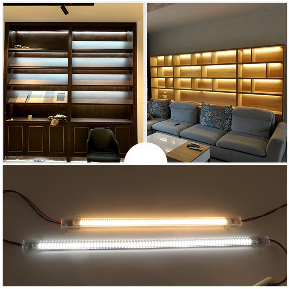 bande led 30cm 40cm 50cm blanc clips aluminium éclairage cuisine sous meuble led modernes