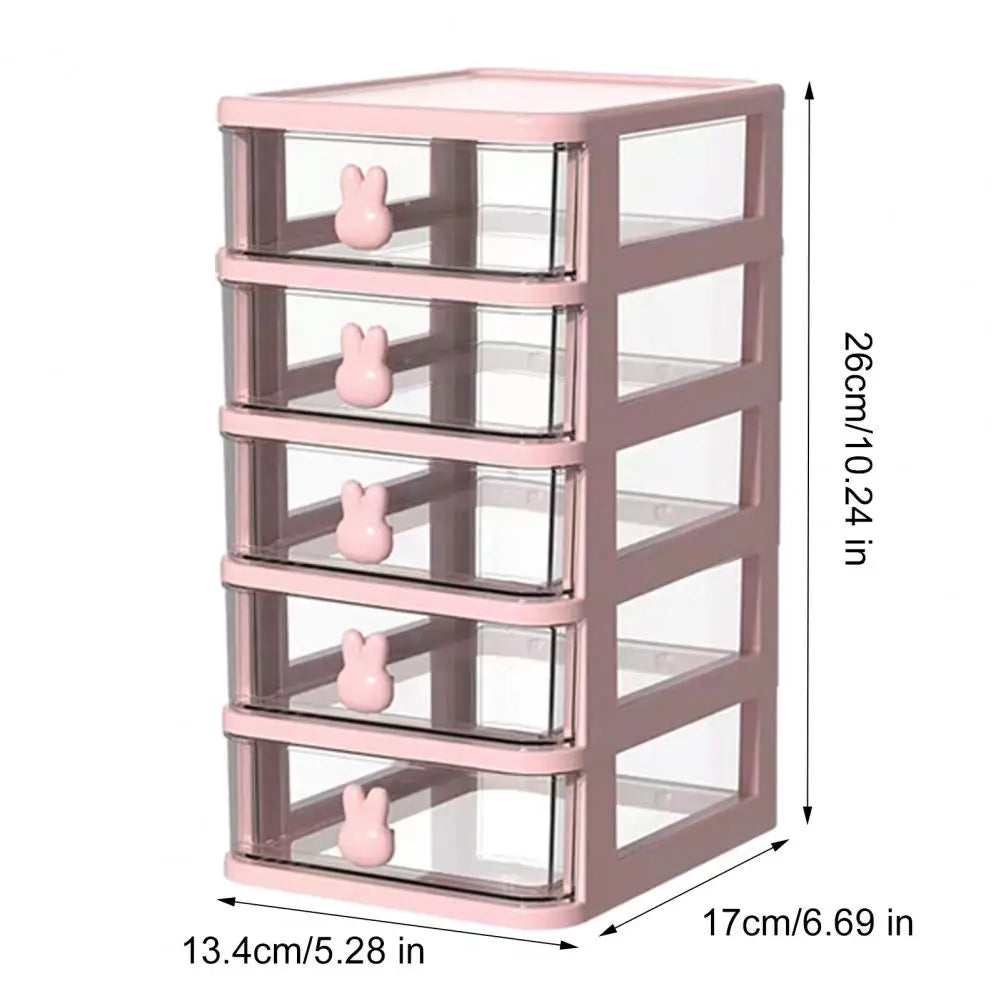 organisateur moderne rose clair transparent tiroirs plastique respectueux environnement multifonctionnel