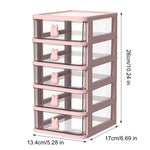 organisateur moderne rose clair transparent tiroirs plastique respectueux environnement multifonctionnel