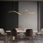 suspension lumineuse or ondulé contemporain câbles suspendus 120cm 140cm 160cm led dimmable