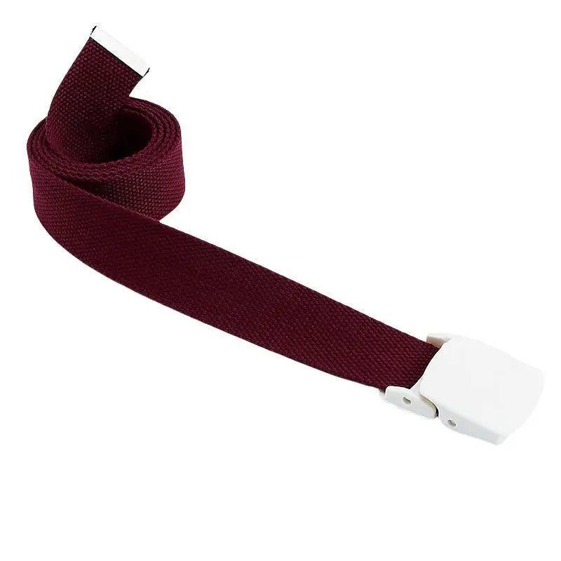 ceintures enfant toile rouge violet bleu clair jaune rose blanc beige