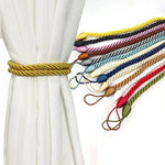 corde rideaux tissée main moderne anneaux gris marron noir blanc bleu marine rouge vert