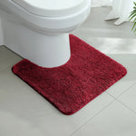 tapis bain moderne gris rose peluche épaisse antidérapant respectueux environnement 50x50cm