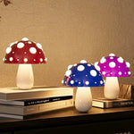 lampe poser champignon enfant rechargeable usb led rouge blanc vert violet bleu moderne chambre