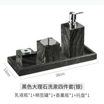 distributeur savon liquide marbre moderne noir blanc gris élégant salle bain