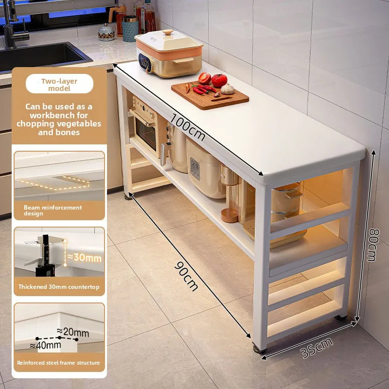 meuble cuisine blanc moderne tiroirs tablettes roulettes multifonctionnel 120cm 60cm 80cm