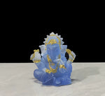statue ganesha blanc détails dorés motif sculpté occasion mariage décoration intérieure traditionnelle hindoue