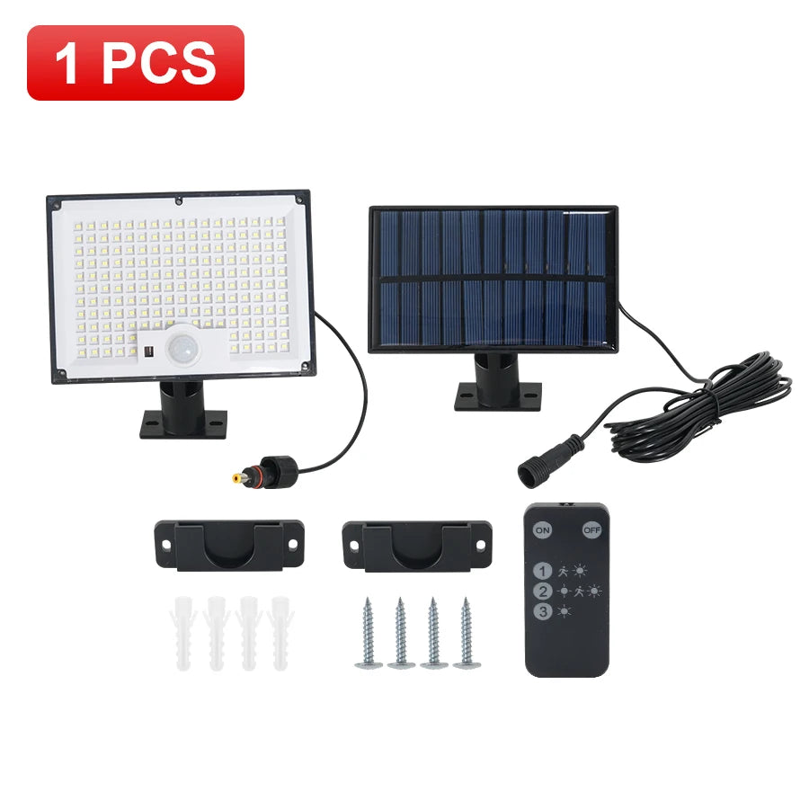 lampe solaire moderne noire blanche extérieure détecteur mouvement télécommande