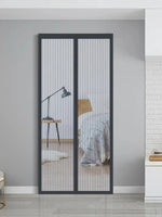 rideaux porte anti moustiques aimants autofermeture tissu polyester semi transparent moderne minimaliste