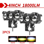 projecteur led spot flood antibrouillard jaune moderne transparent vis câble électrique 6000k 12v 24v