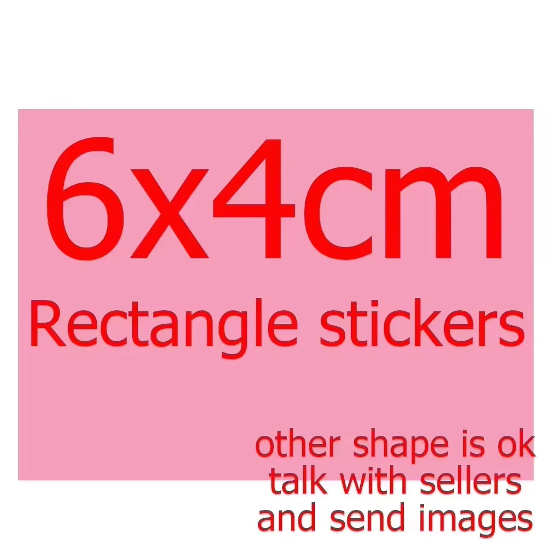 sticker personnalisable adhésif imperméable moderne blanc rose jaune vert bleu noir imprimé brillant 50pcs
