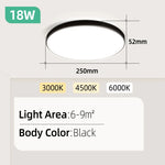 Lampe LED moderne 20W 30W blanc ultra mince éclairage intérieur